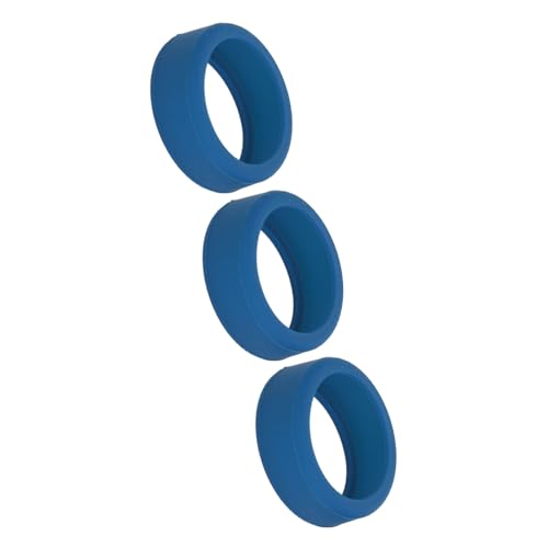 Protector de anillo de silicona elástico 3pcs azul oscuro miniatura 7