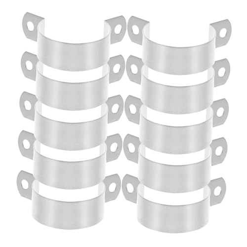 SEWACC Heavy Duty Pipe Clamp Holder Wall Mount 10pcs Set 2 Holes for Installation and Mounting