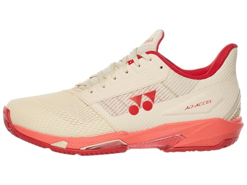 YONEX AD-Accel Women's Tennis Shoes - Size 8.5 - Beige/Pink2