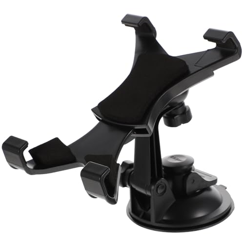 Soporte de tablet para coche ventosa negro con brazo flexible y giro 360