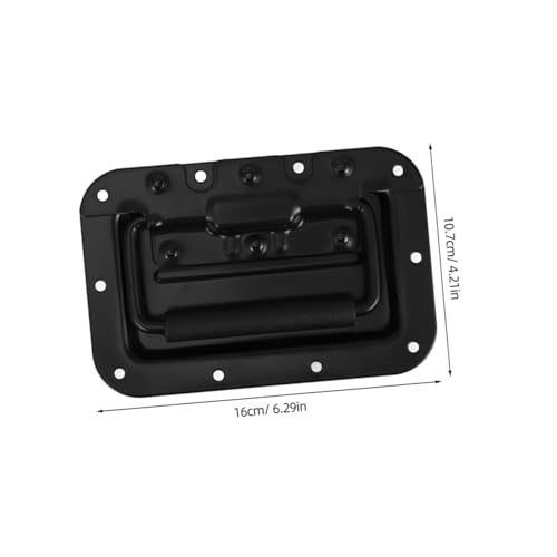 Manijas de resorte negras de hierro con diseño sofisticado para cajas de bricolaje 3