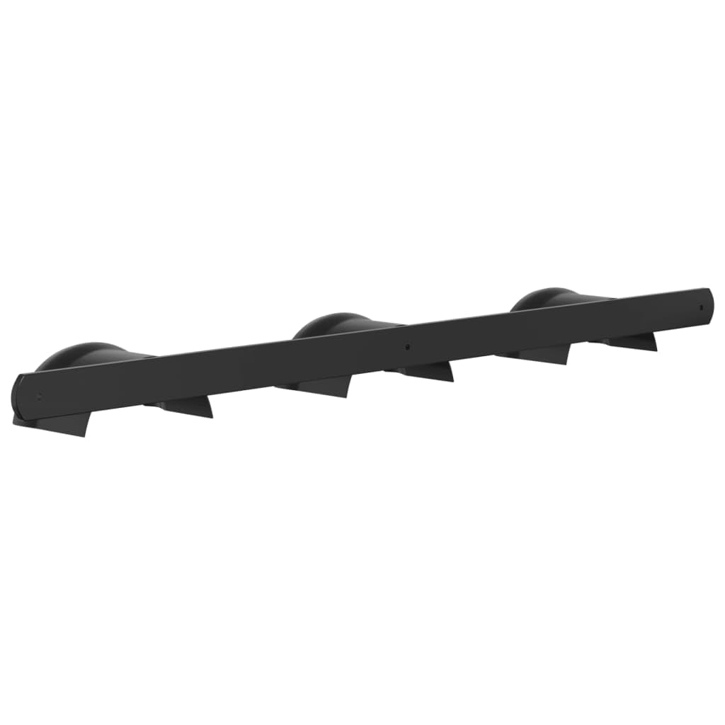 Trensenhalter de hierro resistente negro con 60 x 6,5 x 4 cm para el orden en el establo, adecuado para trenzas, riendas, accesorios de sillín, equipo ecuestre y accesorios para caballos