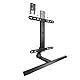 Schwarze Aluminium-Tischhalterung für Bildschirme von 81,3 cm bis 165 cm (32 bis 65 Zoll), entwickelt für Stabilität und Stil, ideal für jeden Raum.