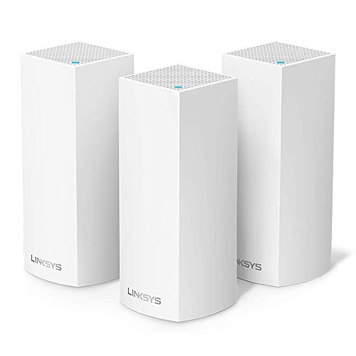 Linksys WHW0303 家全体用 Velop トライバンド メッシュ Wi-Fi システム (カバー範囲を拡大する AC6600 Wi-Fi ルーター/Wi-Fi エクステンダー、ペアレンタル コントロール、3 パック、最大 525 平方メートル、ホワイト)