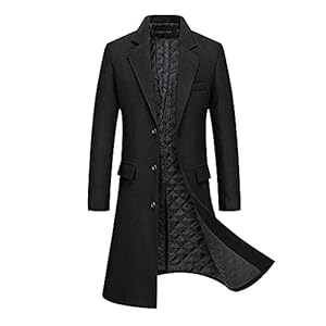 Heren Trenchcoat Elegante Uitloper Casual Lichtgewicht Windjack Slim Fit Lange Mouw Parka voor Outdoor Winddicht,Black-L