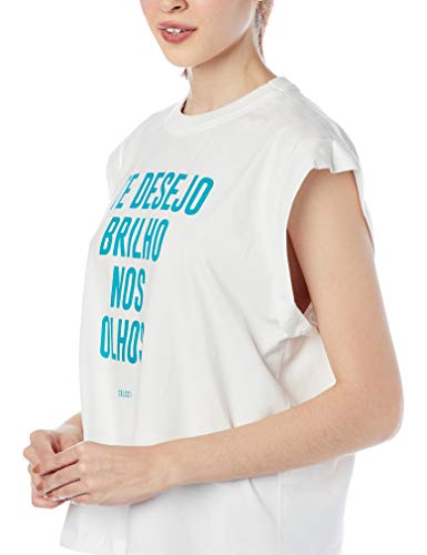 Camiseta Estampada, Colcci, Feminino, Off Shell, M