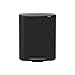 Brabantia 211362 - Poubelle à pédale Bo, avec 1 seau intérieur, 60L - Noir