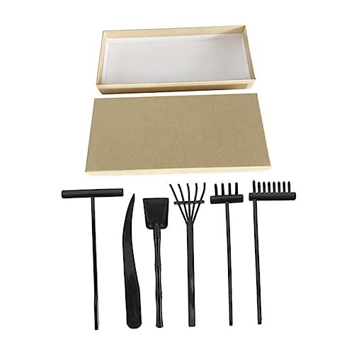GARVALON 1 Set Zen Sand Kit for Desk Small Rake Set 7pcs Props for Zen Garden Layout