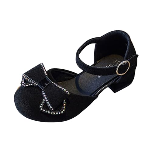IWIHMIV Dress up Shoes Girl Mary Jane Bright Shoes Comfortable Thick Soled Princess Flower Wedding Birthday Party Dress