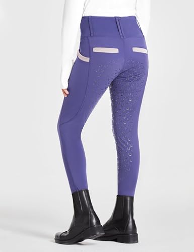 FitsT4 Sports Girls Riding Pants Full Seat High Waist Kids Equestrian Breeches Horse Schooling Tights Zipper Pockets