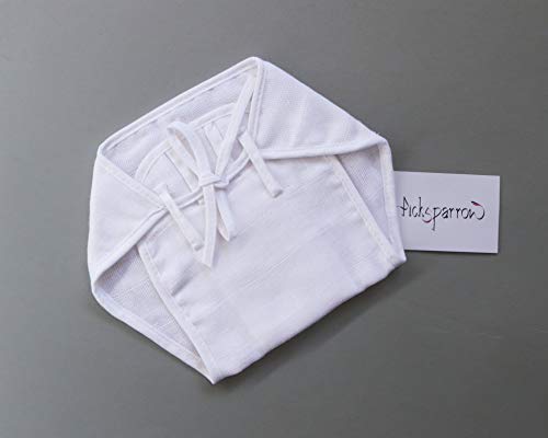 PICKSPARROW Pure Cotton Newborn Baby Clothes/Muslin Nappy/Langot (Pack of 6, Solid White)