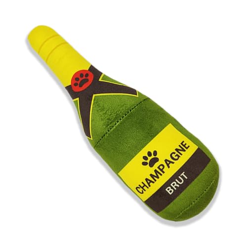 GXGM 1 Stück Hunde Plüschspielzeug Realistische Sekt, 27Cm Spielzeug Hund, Lustiges Hundespielzeug Aus Plüsch Quietschendes Hundespielzeug Für Mittelgroße Kleine Und Große Hunde(Champagne)
