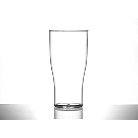 Virtually Unbreakable Polycarbonate Tulip Plastic Half Pint Glass, Pack of 6 **10oz** Cover