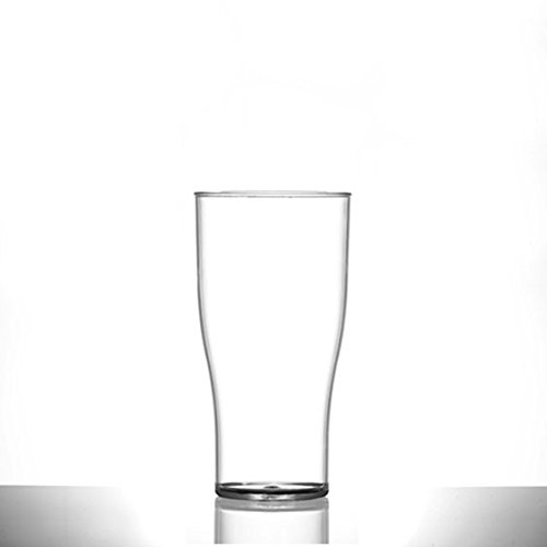 Pack of 12 x Elite Polycarbonate Plastic Reusable Tulip Shaped Half Pint Glass 10OZ - CE Marked