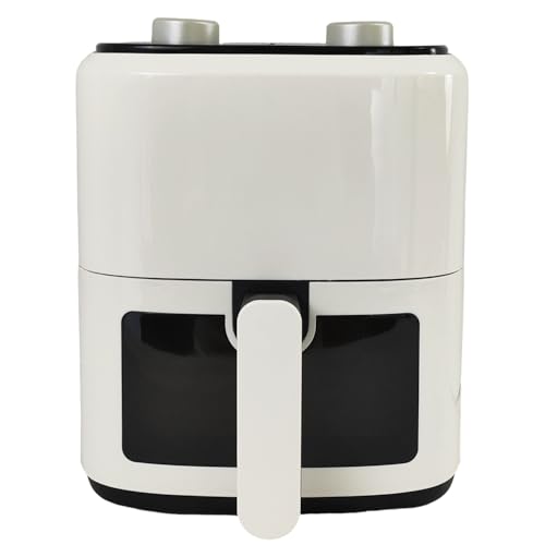 Air Fryer 5.5L Non-Stick Rapid Cooking Hot Oven Basket Low Fat Oil Meals 1350W with 60 Minute Timer White