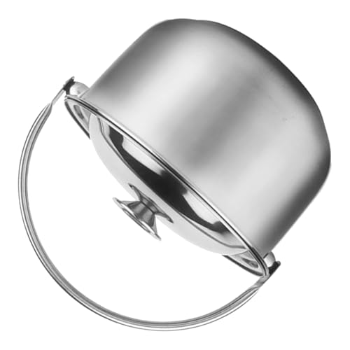 CHICAMPERA Olla de Acero Inoxidable de 1.6l con Tapa y Asas Resistente al Calor para Cocina Doméstica con Fondo Plano y Calentamiento Uniforme