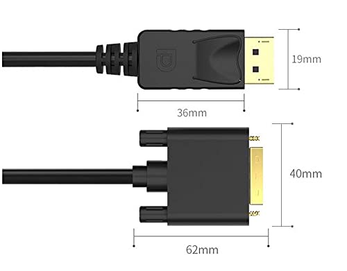 1.8m Active DP to DVI Conversion line Graphics Card Large DP to DVI Laptop 4K TV Display Projector