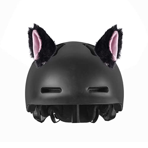 Tianbi Women's 2Pcs Plush Cat Ears, Hair Clips Hairpins Headwear, Cute Helmet Accessories for Bicycle Ski, Motorcycle - Image 3