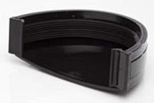 Polypipe Polyflow Deep Capacity [Black] External STOPEND RD507 for 117mmx 75mm PVCu Half Round deepline guttering Systems