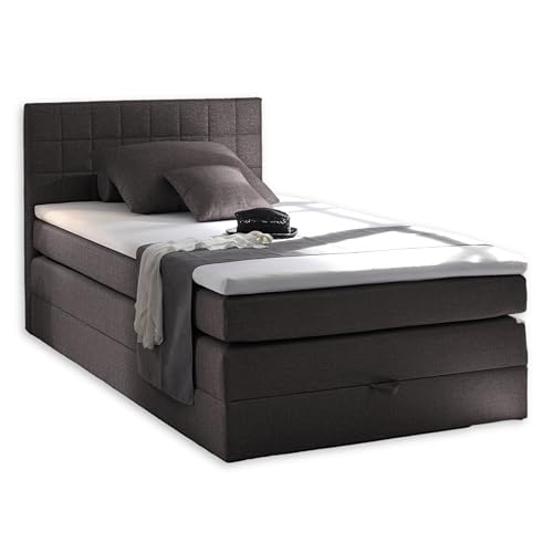 Stella Trading Hawaii 2 Boxspringbett 120x200 mit Bettkasten, Anthrazit 2 - Bequemes Bett mit 7-Zonen-Federkern Matratze H2-H3 & Komfortschaum Topper - 121 x 107 x 209 cm (B/H/T) Stella Trading Hawaii 2 Boxspringbett 120x200 mit Bettkasten, Anthrazit 2 - Bequemes Bett mit 7-Zonen-Federkern Matratze H2-H3 & Komfortschaum Topper - 121 x 107 x 209 cm (B/H/T)