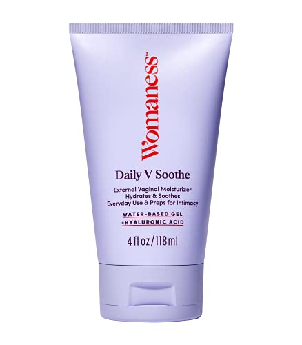 Womaness Daily V Soothe Vaginal Gel - Water Based External Vaginal Moisturizer - Feminine Care & Hygiene Products to Tackle Everyday Vaginal Dryness, Prep for Intimacy - Fragrance-Free (4 oz / 118ml)