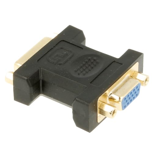 REY Adaptador DVI-I (24+5) Hembra a VGA Hembra, Extensión