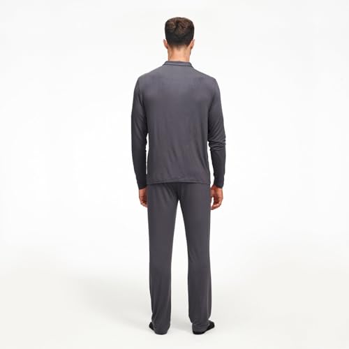 Men's Pajama Button Up Shirt Set4