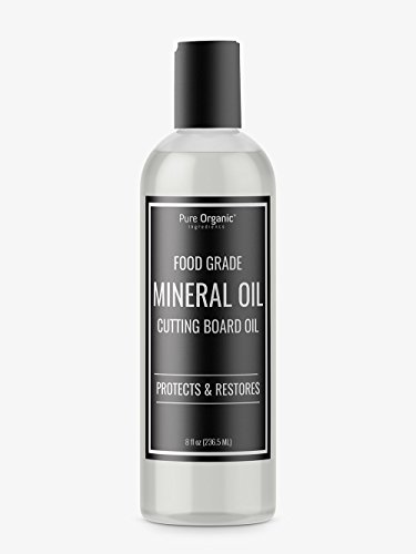 Pure Organic Ingredients Mineral Oil, Food Grade, USP Grade, for Cutting Boards, Butcher