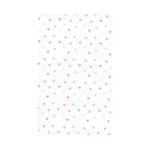 Image of Hudson Baby Unisex Baby Cotton Poly Flannel Burp Cloths, Unicorns Rainbows 10 Pack, One Size