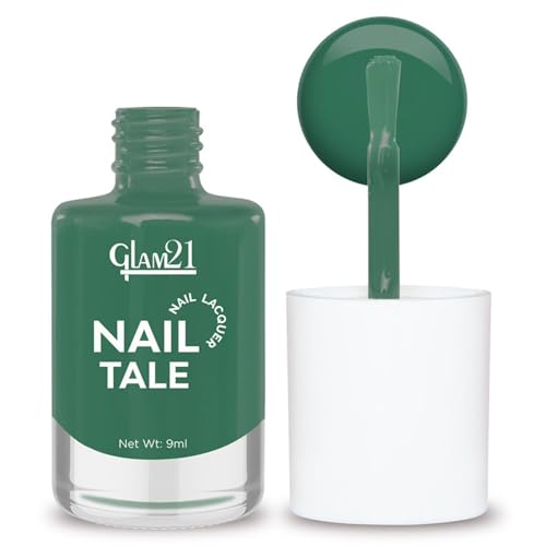 Image of Glam21 Nail Tale Nail Polish | Glossy Gel Finish | Rich Pigmentation | Chip Free | Quick Drying Formula | Long Lasting Nail Polish for Women | 9ml | Shade-34