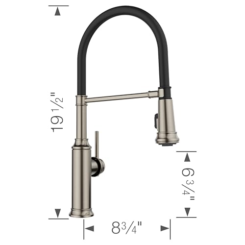 Image of Blanco 443246 Empressa Pull-Down Semi-Pro Kitchen Faucet - 1.5 GPM - Satin Platinum