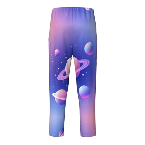 Pajama Pants Pajama Bottoms with Elastic Waistband Sleepwear Lounge PantsUniverse Starry Sky Planet2