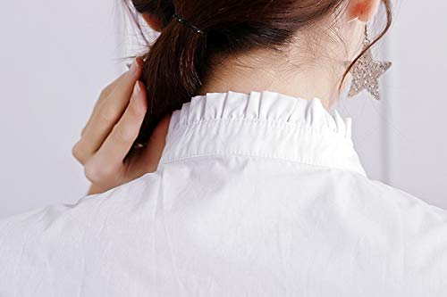 YAKEF Lady Half-Shirt Blouse Detachable Lace Chiffon Fake Collars Dicky Collar Faux Collar3