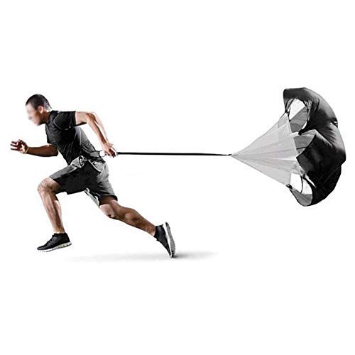 H&H 20ft Speed and Agility Ladder Training Set, Include 5 Disc Cones, Resistance Parachute, 4 Steel Stakes for Outdoor Workout, Improves Coordination, Speed, Power and Strength (Red) - Thumbnail 4