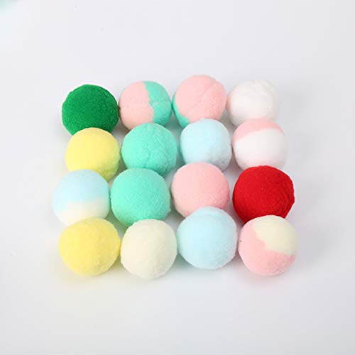POPETPOP 15Pcs Bolas de Gato Gato Bolas de Pompom Gatinho Gato Bola de Pelúcia Perseguindo Gato de B