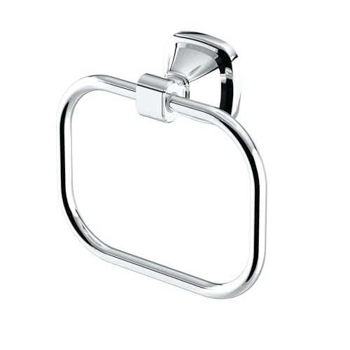 Image of Gatco 5512 Beverly Towel Ring, Chrome, Wall-Mounted Bathroom Hand Towel Holder, Elegant Luxury Design, Heavy Duty Metal Hardware
