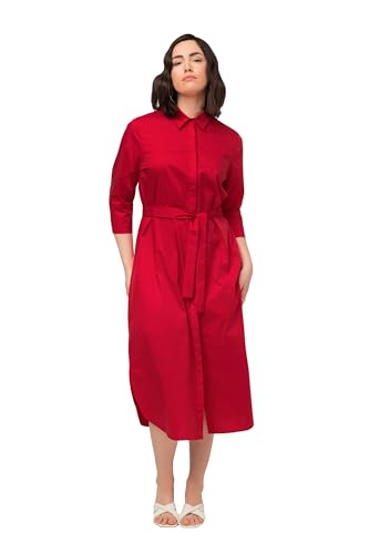 Ulla Popken Damen Hemdblusenkleid Kleid, Lychee, 42-44 EU