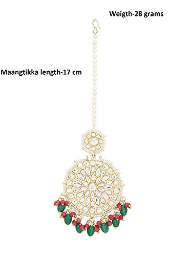 Cluster Beads Drop Bridal Maangtikka for Women