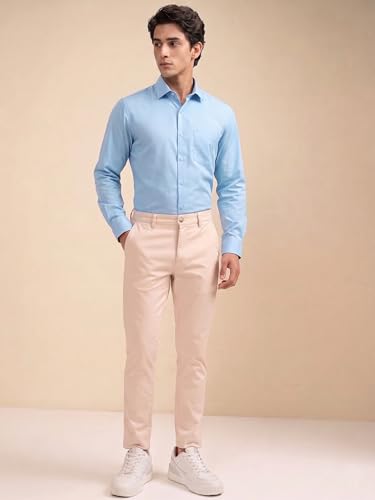 Image of Cozytton Men's Pure Cotton Solid Stylish Casual & Formal Wear Shirt | Stylish Regular Fit Full Sleeve Comfortable Office Party Trendy Shirt - Multi Color