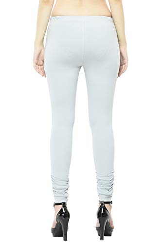 Image of Frenchtrendz Women's Cotton Spandex Stretchable Mid Rise Slim Fit Churidar Leggings Pull On