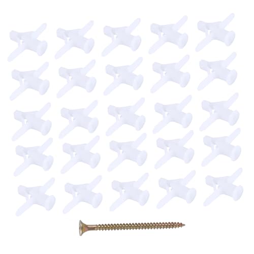 Cabilock 100pcs Wall Fixer Plasterboard Fixer Plastic Anchors Expansion Anchor Drywall Plugs