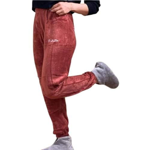 Women Girls/Solid Winter Pajama Thick Fleece Cotton Fleece Fabric Bottom Pack of 1-image-32