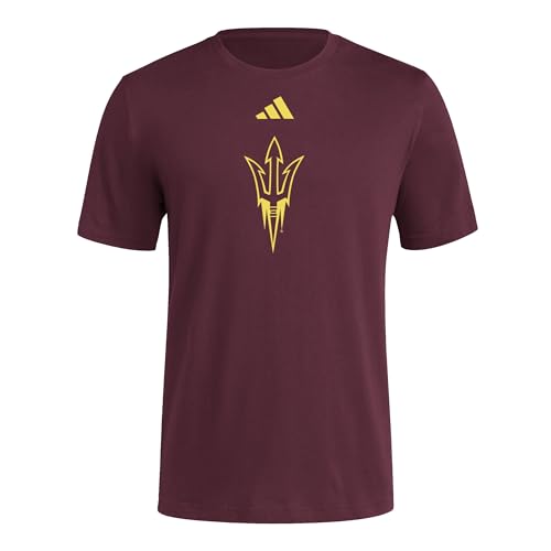 adidas Men's NCAA Fresh Team Logo T-Shirt, Team Maroon/Arizona State University, Small Tall