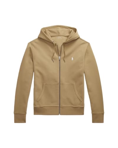 POLO RALPH LAUREN Double Knit Tech Fleece Hoodie (US Alpha X-Large Regular Regular Luxury Khaki)