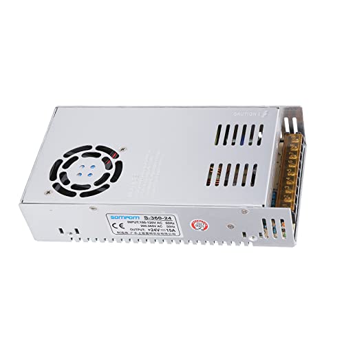 SOMPOM AC/DC Converter 24V Power Switching Power Supply Over Voltage Protection LED Light Bar CCTV Camera Security System etc DC Equipment(24V15A)