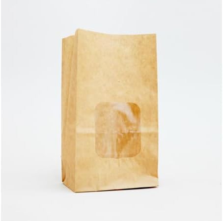 福助工業 窓付惣菜袋 ルックバッグ No.2S 未晒ムジ 1ケース 100個&times;20セット入 00654886