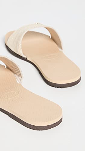 Havaianas You Malta Metallic Flip Flop Sandal Golden 41/42 Brazil (US Men's 9/10, Women's 11/12) M3