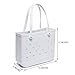 Beach Bag Waterproof Large + Charms Gift - Pool Tote Bag for Women, Sand-Free Vacation Travel Bag, Summer Beach Accessories Lightweight Tote (Medium 15x12x5)