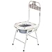 XLCZ Faltbare Erwachsenentoilette Mobiles Toilettenstuhl, Nachttoilette, Behindertengerechter Duschstuhl Mit Rückenlehne Und Spritzschutz