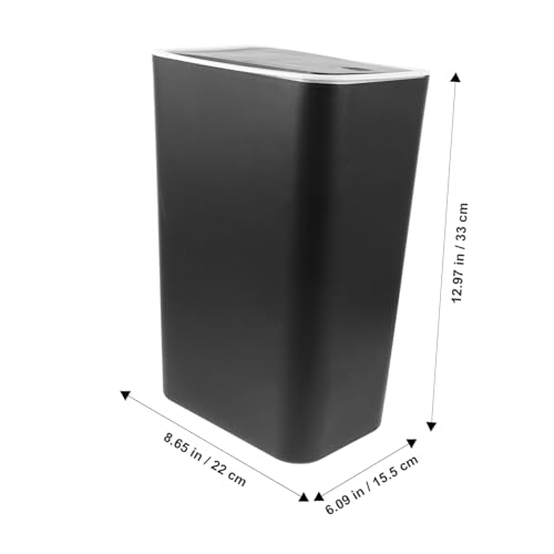 Papelera para dormitorio y vestidor con tapa a presión cubo de basura elegante para oficina 2